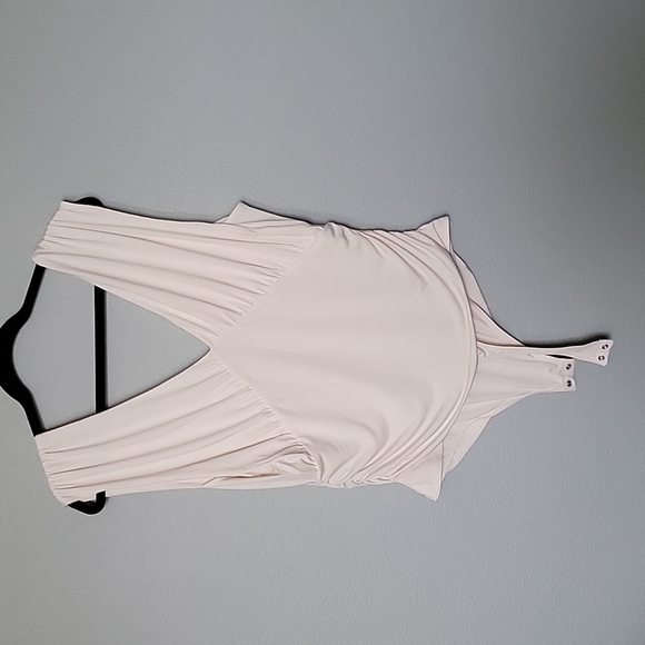 Express Balletcore body countour double layer thong bodysuit sleeveless XL - Picture 7 of 9